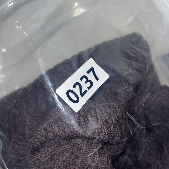 Land's End Women's Brown Turtleneck Tunic Dress 2X 3/4 Sleeves Cozy Casual Cable - Picture 10 of 10